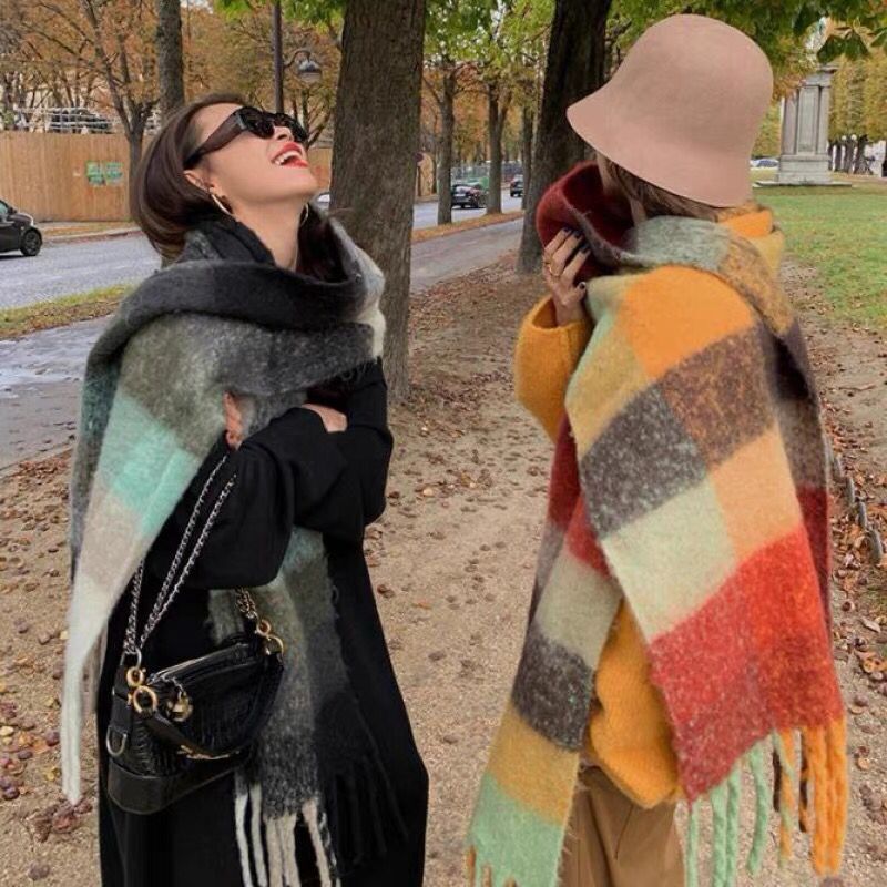 Cashmere Pashmina Wrap - YENI Lüks Kış Kalın Sıcak Eşarp