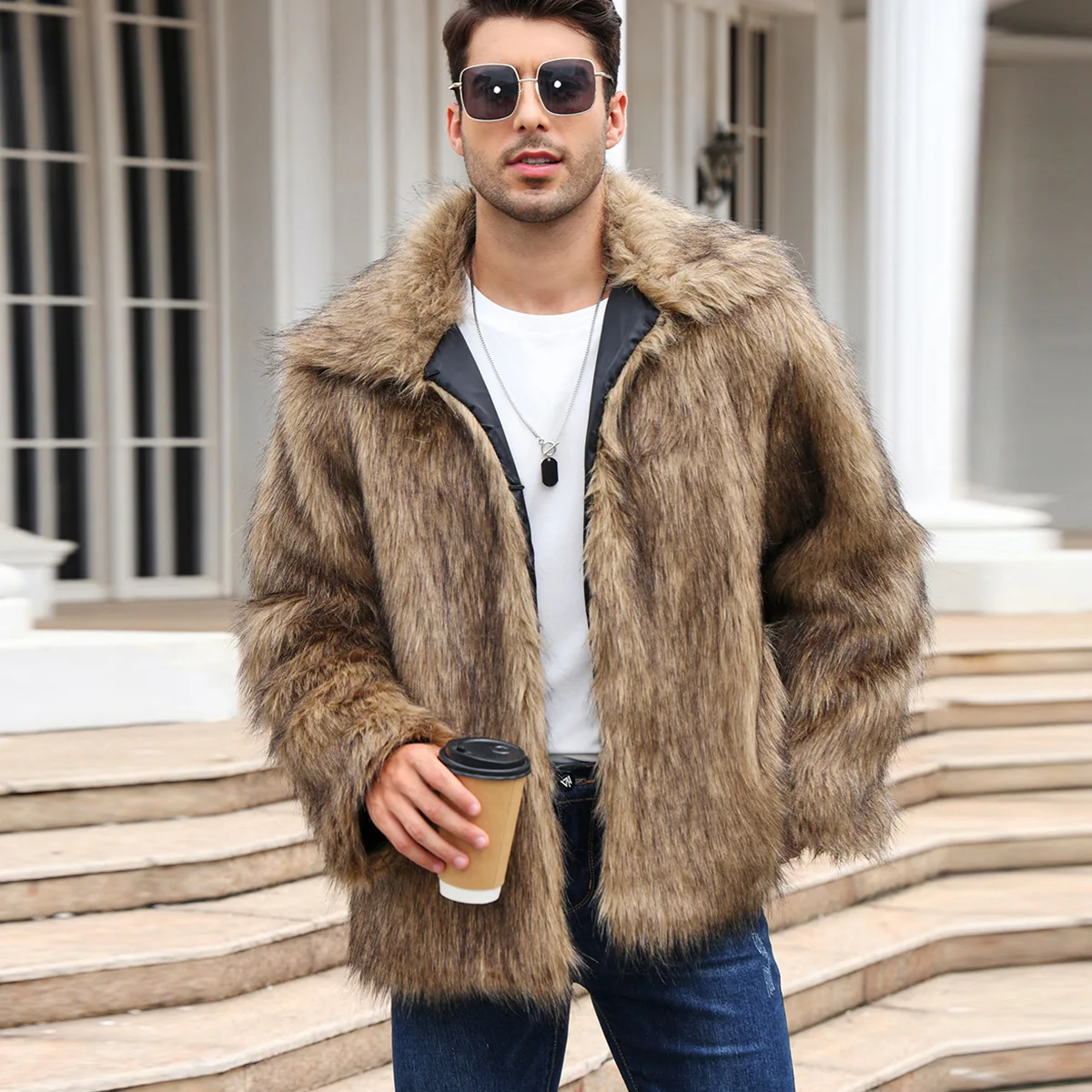 Erkekler Sahte Tilki Kürk Ceke - Down Jacket Packable incelemesi ve fiyatı
