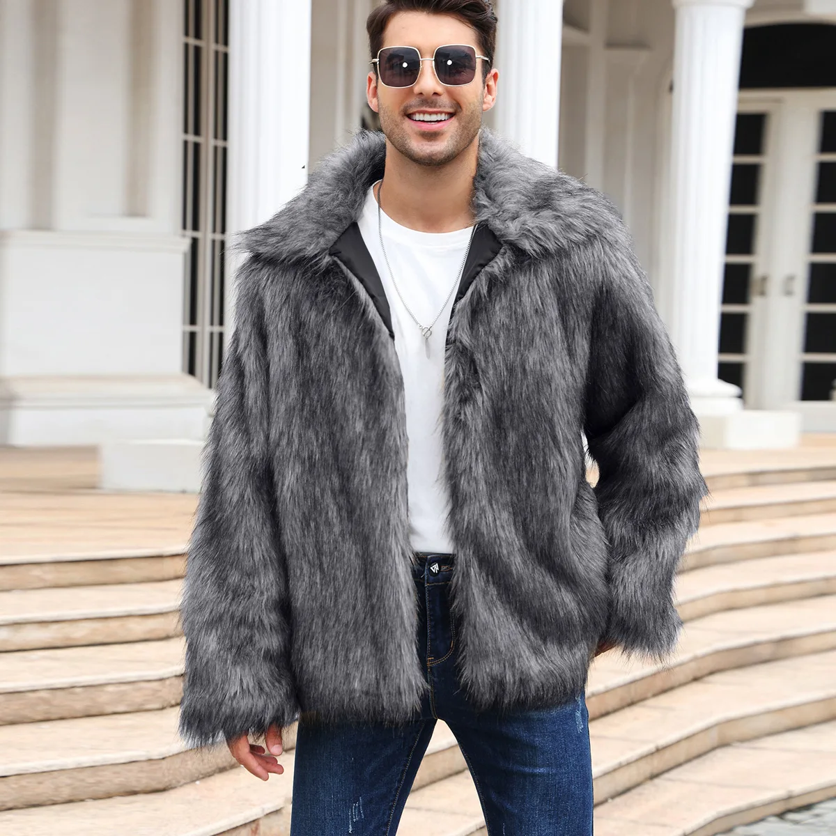 Erkekler Sahte Tilki Kürk Ceke - Down Jacket Packable incelemesi ve fiyatı
